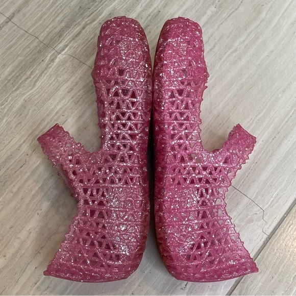 Mini Melissa Campana Mary Jane Toddler Flats Ballerinas 32995 with Box Glitter 9 - Picture 5 of 13